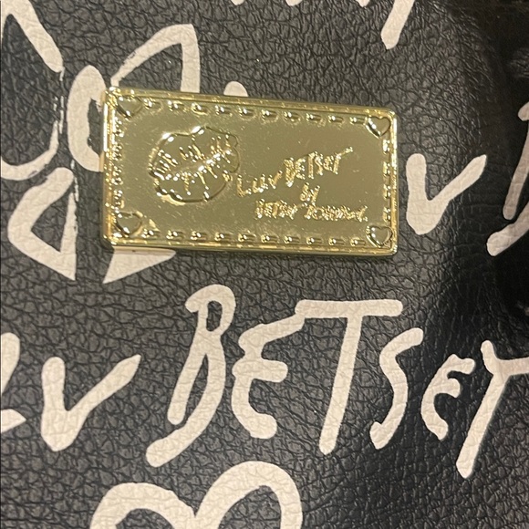 Luv Betsey Satchel – 8” x 9.5” x 4” – Unicorn Charm – Black & White Graffiti - Picture 4 of 12